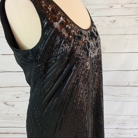 White House Black Market sequin black party dress - Picture 3 of 7